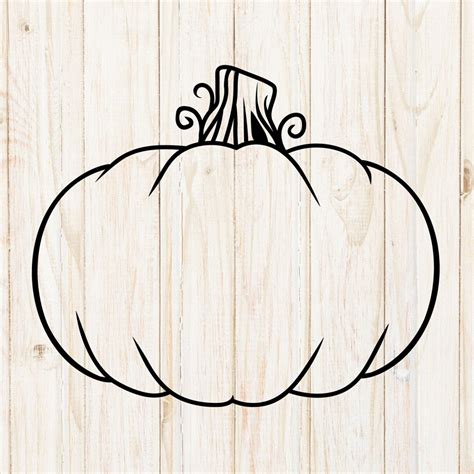 Pumpkin Svg, Pumpkin Silhouette Svg, Pumpkin Outline Svg, Cut File for ...