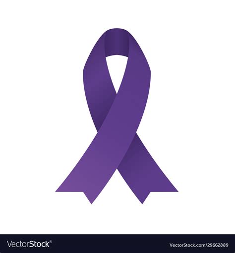 Purple Ribbon World Cancer Day Design Royalty Free Vector