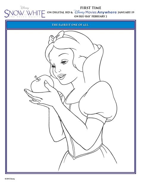 Snow White And The Seven Dwarfs Printable Coloring Pages