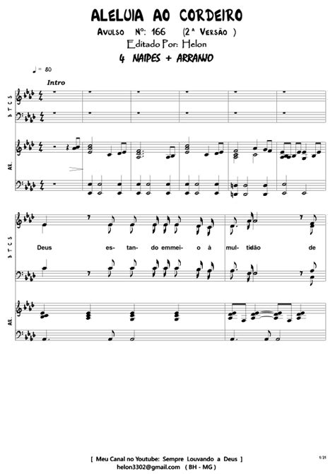 Aleluia Ao Cordeiro By Don Moen Sheet Music For Satb Choir At Sheet