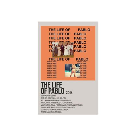 Premium Life Of Pablo Poster Etsy