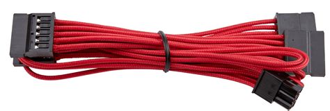 Premium Individually Sleeved Sata Cable Type Generation Red