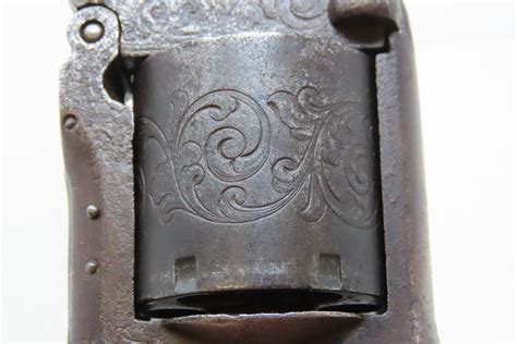 Engraved Antique Smith And Wesson No 2 “old Army” 32 Cal Revolver Made Late In The Civil War In