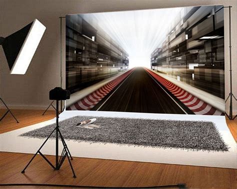 Hellodecor Racing Track Backdrop X Ft Photography Backdrop Road