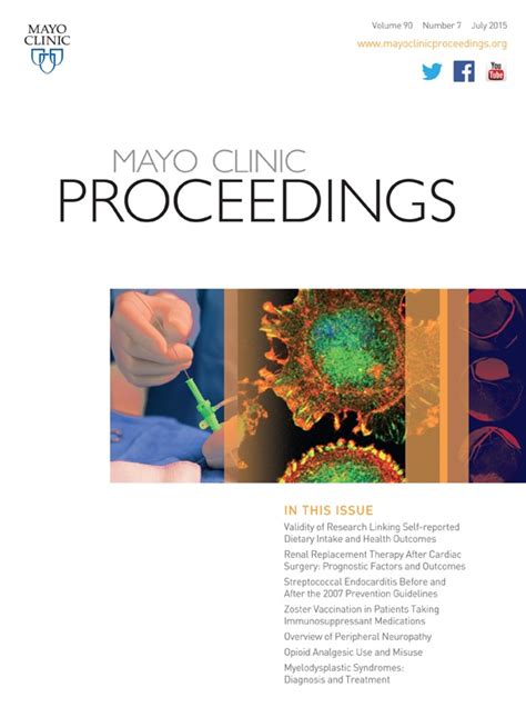 Mayo Clinic Proceedings July 2015 Volume 90 Issue 7 Pages A1 A20 E69 E81 845 992