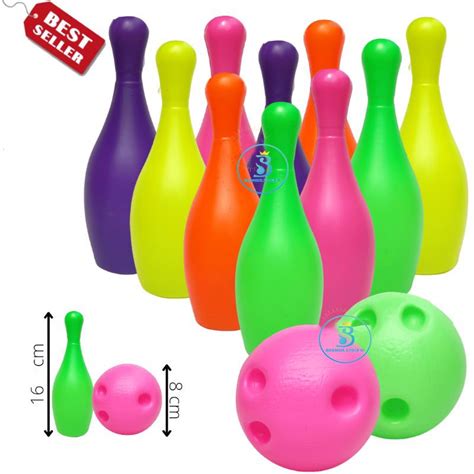 Jual Bron Mainan Anak Bola Bowling Boling Bolling Set Isi 10 Pcs