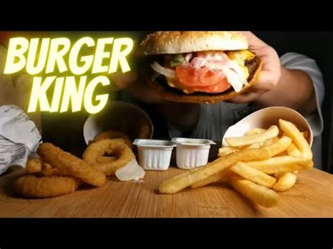 ASMR BURGER KING WHOPPER ONION RINGS FRIES MUKBANG YouTube