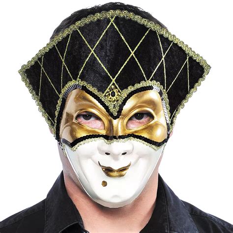 Gold Jester Masquerade Mask 6 14in X 7 12in Party City