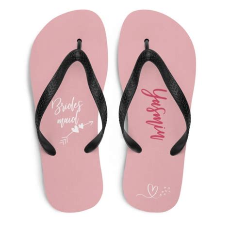 Bridesmaid Personalized Flip Flops Personalized Bride Squad Flip Bridal Party Shoes