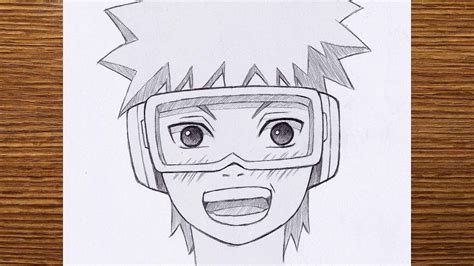 How To Draw Obito Uchiha From Naruto Obito Drawing Step By Step