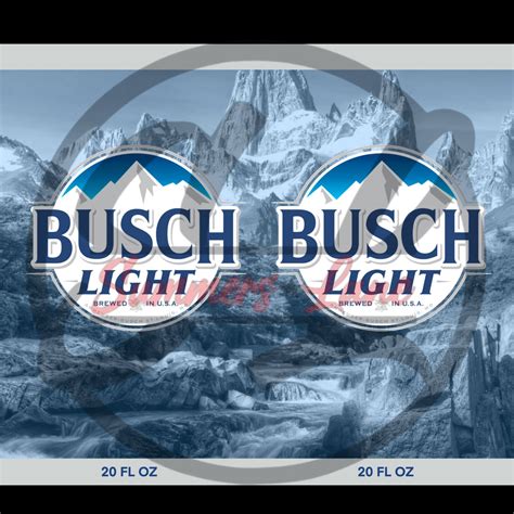 Busch Light Oz Skinny Straight Tumbler Design Template For Etsy