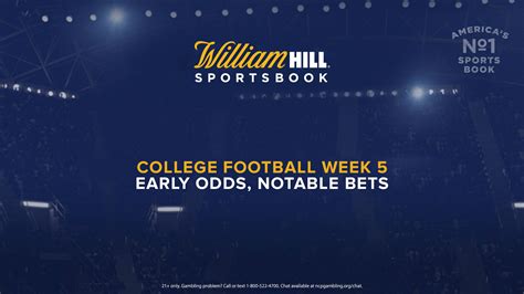 College Football Week 5 Early Odds Notable Bets William Hill Us