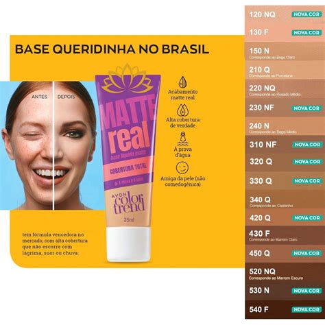 Base Líquida Matte Real Avon Color Trend Shopee Brasil