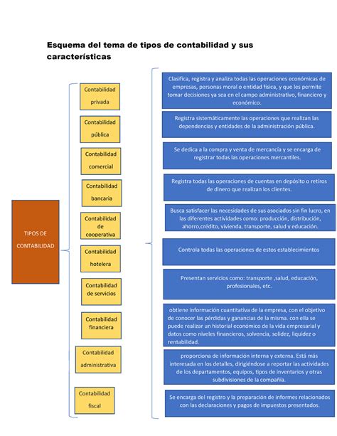 Esquema Del Tema De Tipos De Contabilidad Y Sus Características Esquema Del Tema De Tipos De