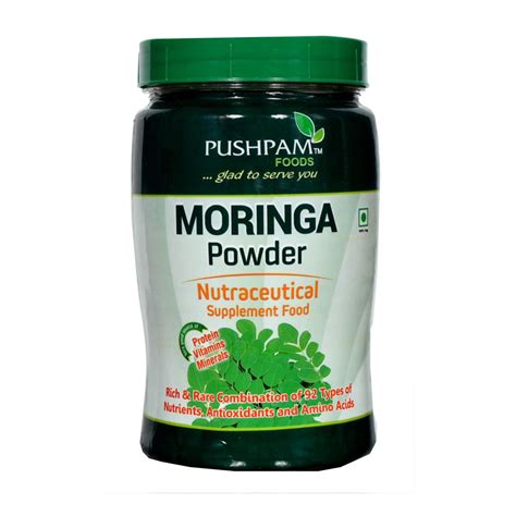 PUSHPAM FOODS 100 Organic Moringa Leaf Powder 250 GM LeafConAgro