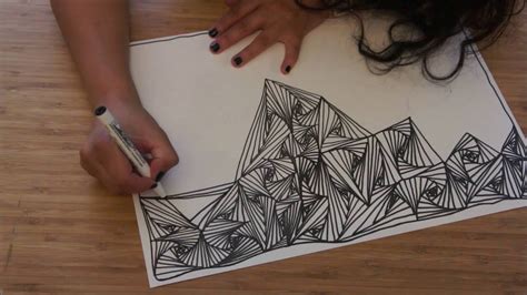 Tutoriel 2 Dessin Facile A Faire Avec Motif A Base De Triangle Et