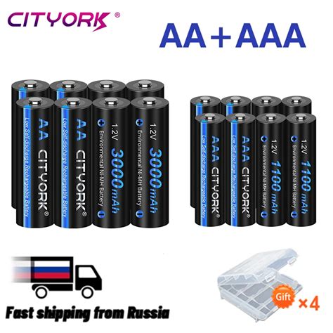 CITYORK Bater A Recargable De 1 2 V Pila AA AAA 1 2 V AAA NIMH