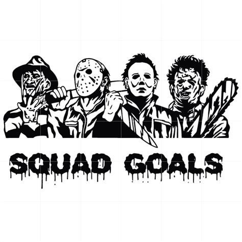 Horror Movie Squadgoals Svg Cricut Halloween Horror Shirts Horror