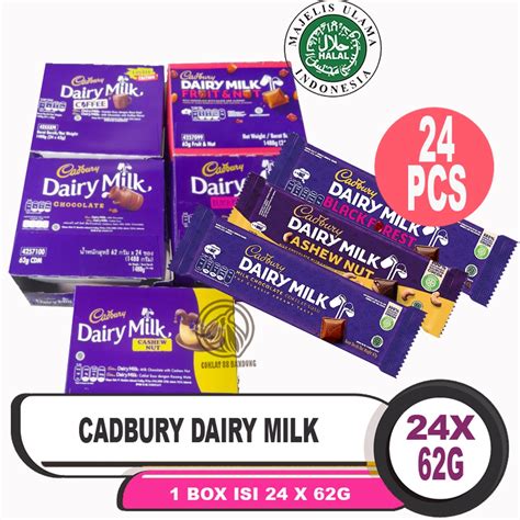 Jual Cadbury Dairy Milk 24 Pc Pcs X 62 Gr Gram 1 Box Cokelat Cadbury