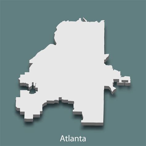 Premium Vector 3d Isometric Map Of Atlanta Is A City Of United States