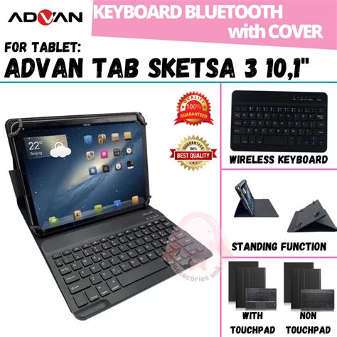 Jual Advan Tab Sketsa 3 10 1 Inch 2023 Book Cover Keyboard Wireless