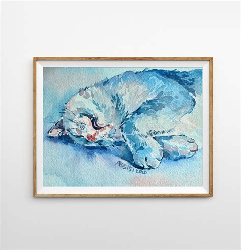 Blue B | Original Watercolor | Printable - Yingifts