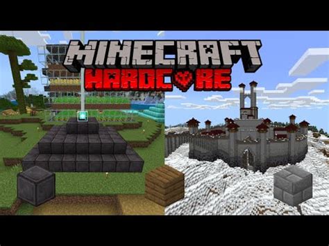 Minecraft Bedrock Hardcore Day Hour Stream Building Witch