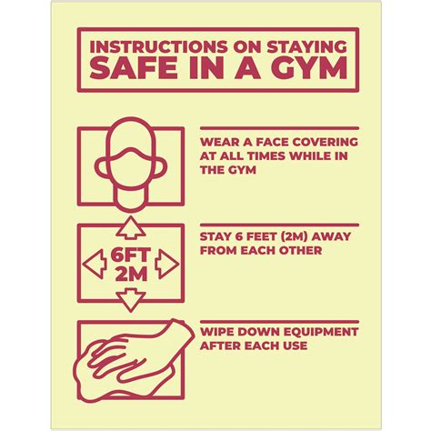 Instructions On Staying Safe In A Gym Poster Plum Grove