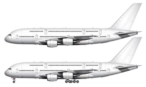 All White Airbus A380-800 template – ShopNorebbo