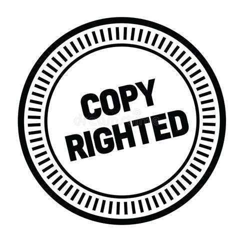 Copyrighted Rubber Stamp Stock Vector Illustration Of Safeguard