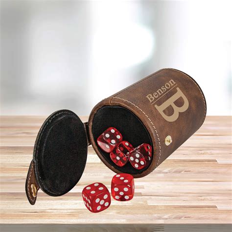 Personalized Leather Dice Cup Rustic Brown Groomsmen Dice - Etsy