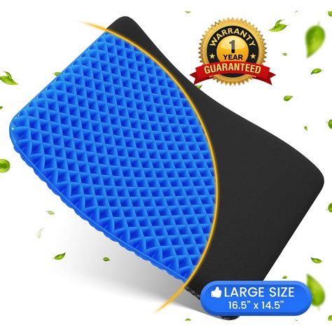 AOLIGO Gel Seat Cushion for Long Sitting, 17" x 15" Gel Cushion for ...