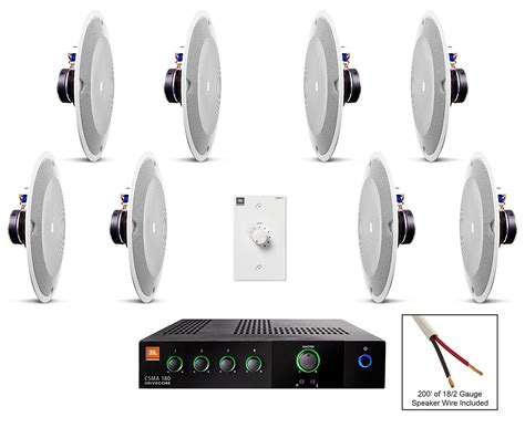 Jbl 8138 In Ceiling Loudspeaker Bundle With Jbl Csma 180 Mixer