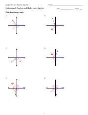 Coterminal Angles And Reference Angles Kuta Software Infinite