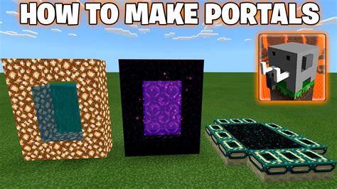 How To Make A Portal To Nether Heaven And End In Craftsman Building Craft Youtube