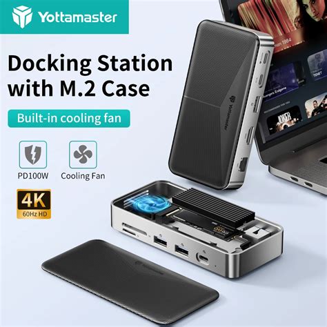 Yottamaster Esta O De Ancoragem Usb C Compat Vel Hdmi Hub Usb C