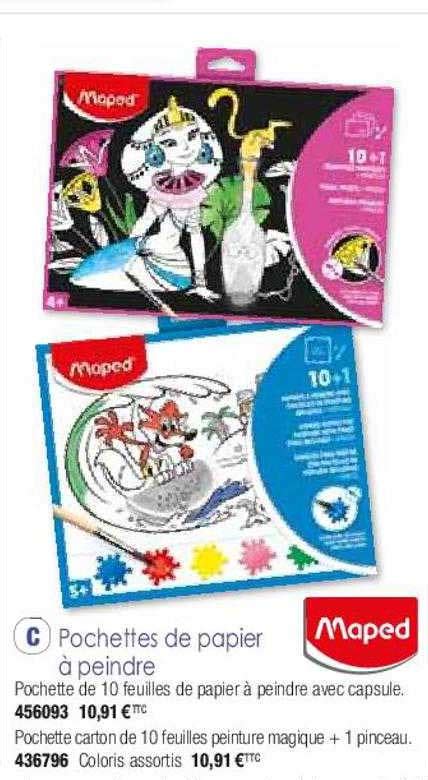 Promo Pochettes De Papier Peindre Maped Chez Calipage Icatalogue Fr