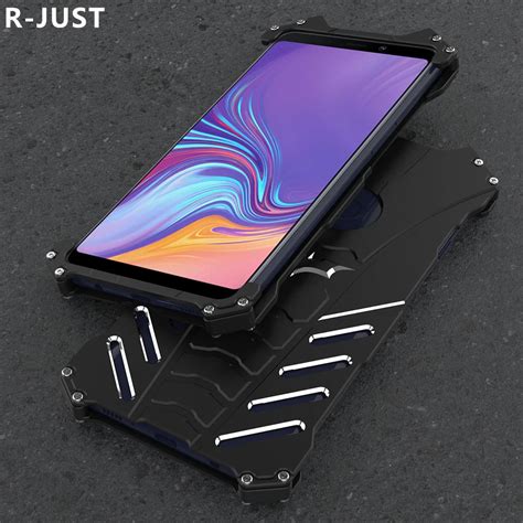 R JUST For Samsung A9 2018 Case Cover Luxury Hard Metal Aluminum Alloy