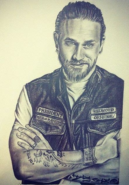 Pencil Drawing Sons Of Anarchys Jax Teller Arte De Fã Arte Serie