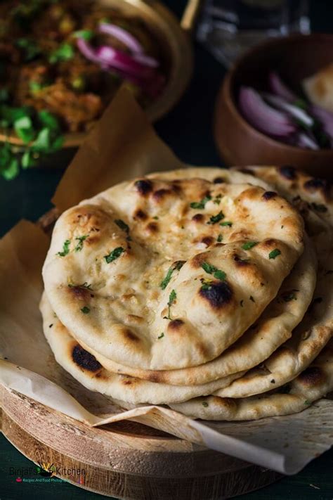 No Yeast Whole Wheat Garlic Naan Binjals Veg Kitchen