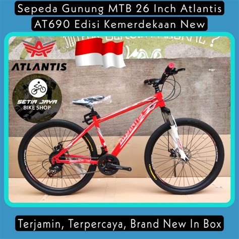 Jual Sepeda Gunung MTB 26 Inch ATLANTIS AT 690 EDISI KEMERDEKAAN New