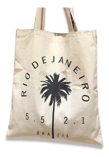 Bolsa Feminina Ecobag Tipo Sacola Rio De Janeiro Coqueiro Mercadolivre