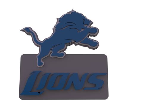 NFL Detroit Lions Keychan Logo Printable - 3D Model by danyelon