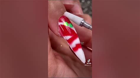 Polygel Dual Form Candy Cane Nail 💅🏽 Youtube