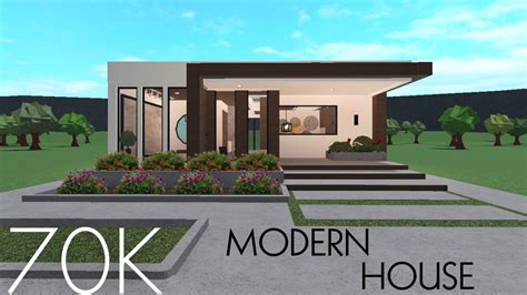 70k Modern House Bloxburg Speedbuild Youtube