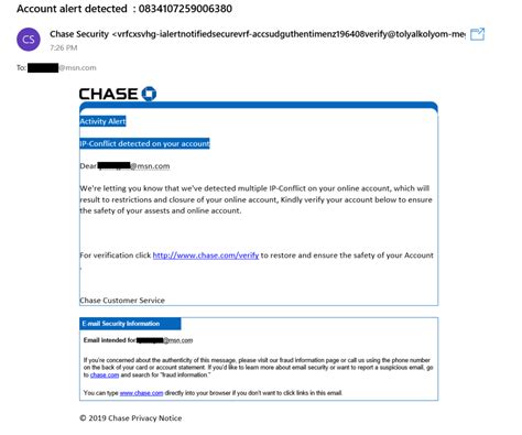 Identity Thieves Pushing New Chase Phishing Scams