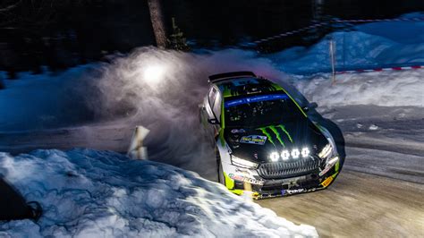 Rally Sweden Koda Fabia Rs Rally Driver Oliver Solberg Kicks Off