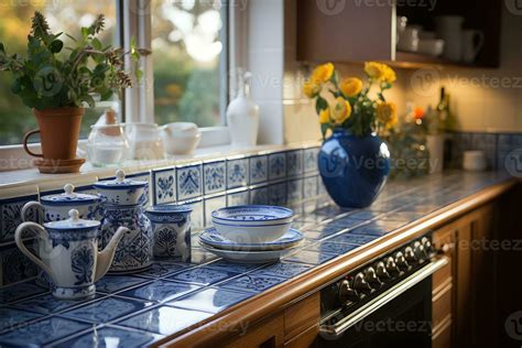 moroccan tiles kitchen splashback AI Generated 31590558 Stock Photo at ...