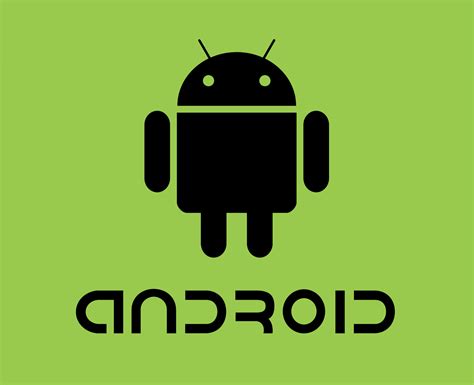 Android Operating system Icon Logo Software Phone Symbol With Name Black Design Mobile Vector ...