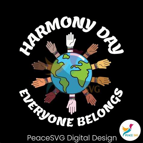 harmony day  belongs svg digital  peace svg